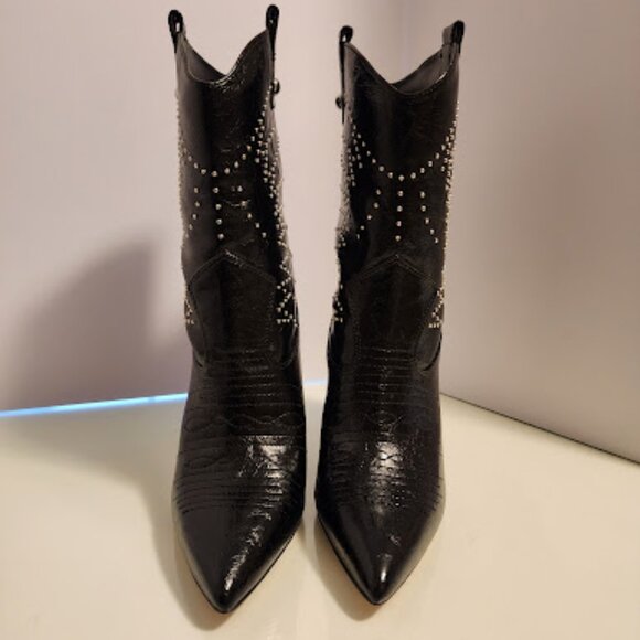 Jessica Simpson Black Studded Heeled Booties - Picture 4 of 7